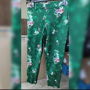 Floral Green Women's H&M Pants